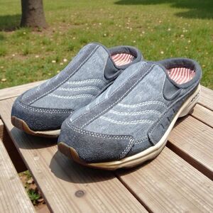 TOMS Slip On Shoes Women’s 7 Gray Canvas Suede Comfort Casual Flats Stars